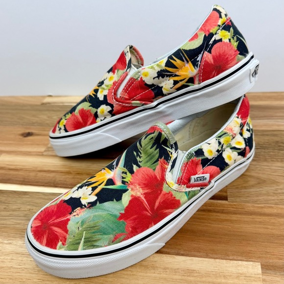 Vans Slip On Tropical Floral Print Canvas Shoes Womens 6.5 Mens 5 - Picture 9 of 9